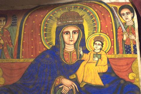 Ethiopian Virgin Mary And Jesus Wall Painting In The Old C Flickr