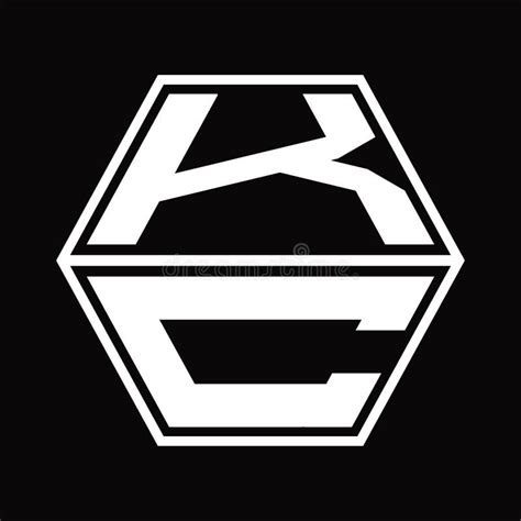 Kc Logo Monogramm Mit Sechseck-Form Oben Und Unten Designvorlage Vektor ...