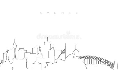 Outline Sydney Skyline Stock Vector Illustration Of Modern 241464414