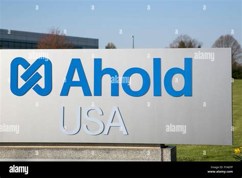 A logo sign outside of the headquarters of Ahold USA in Carlisle ...