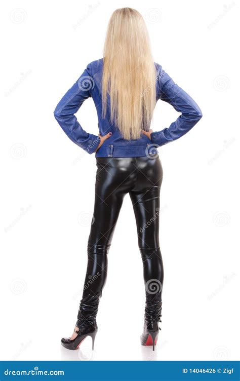 Blonde Aux Cheveux Longs De Dos Photo Stock Image Du Cheveu Isolement