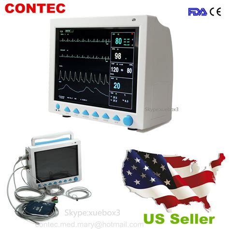 Vital Signs Patient Monitor 6 Parameters Icu Ccu Contec Cms8000 Us