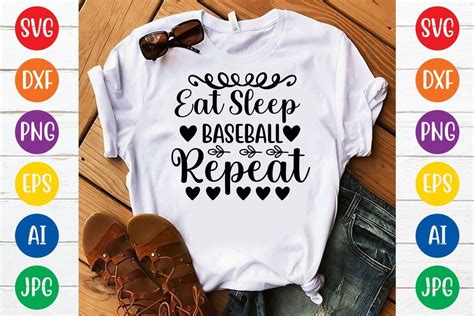 Eat Sleep Baseball Repeat Svg Design Graphic By DigitalArt Creative