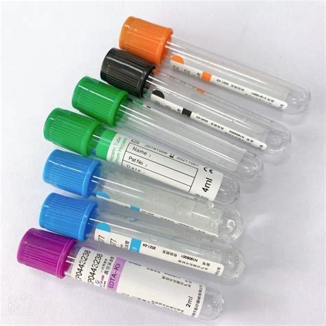 Medical Lab Use Blood Sample Bottles Green Blue Color For Blood Collection