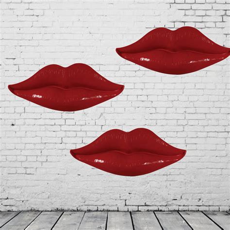 Lips Large Red Lips Wall Décor Sculpture And Statue