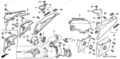 Honda Motorcycle 2004 Oem Parts Diagram For Side Cover