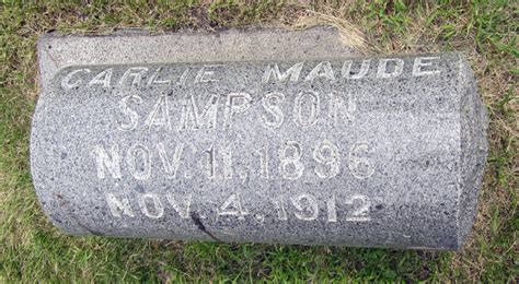 Carlie Maude Sampson Find A Grave Reminne