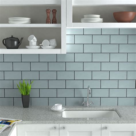 Using Duck Egg Blue Kitchen Wall Tiles For A Stylish Kitchen Makeover ...