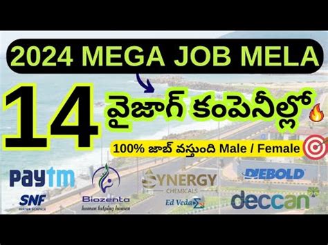 Vizag Mega Job Mela Freshers Success Drive Telugu Male