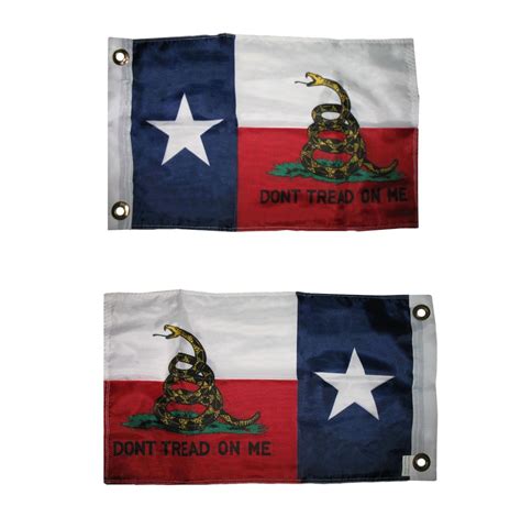 12x18 Texas Gadsden Tea Party Double Sided 2ply Boat Flag 12"x18