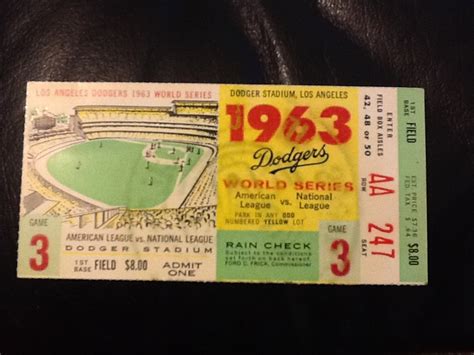 1963 World Series Souvenir Program and Ticket Stub | Collectors Weekly