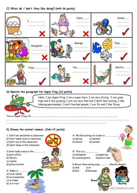 Exam For 5th Graders English Esl Worksheets Pdf And Doc