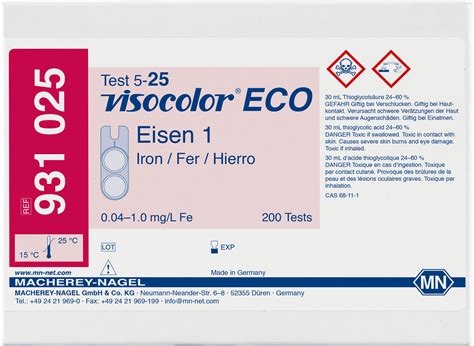 Visocolor Eco Iron Test Kit Vendart Diagnostics