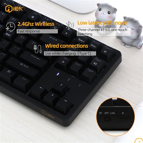 FE87 104 Pro Wirless Hot Swappable Gaming Keyboard Backlighting Mechanical Keyboard Silenced