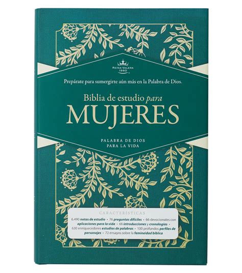 Biblia De Estudio Para Mujeres Rvr Tapa Dura Tela Verde