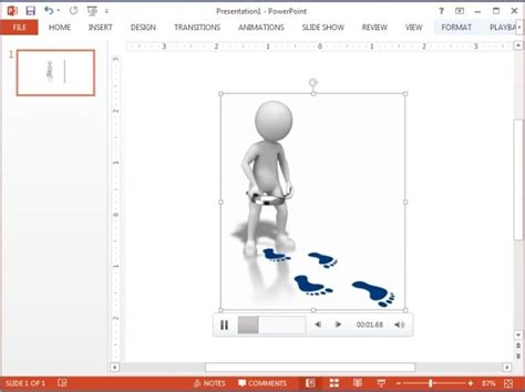 Customizable Animations And Footsteps Clipart For PowerPoint