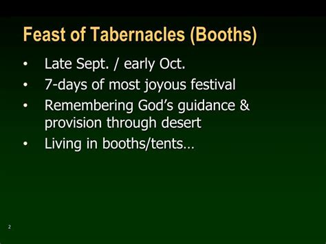 PPT Feast Of Tabernacles Booths PowerPoint Presentation ID 3086261