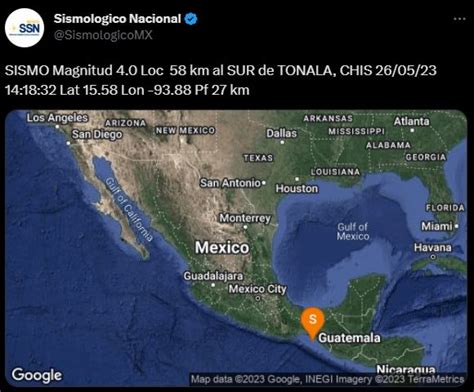 Ltimo Temblor De Hoy De Mayo D Nde Fue El Sismo De Hoy En M Xico