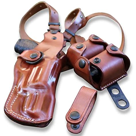 Premium Leather Vertical Shoulder Holster System With Double Speed