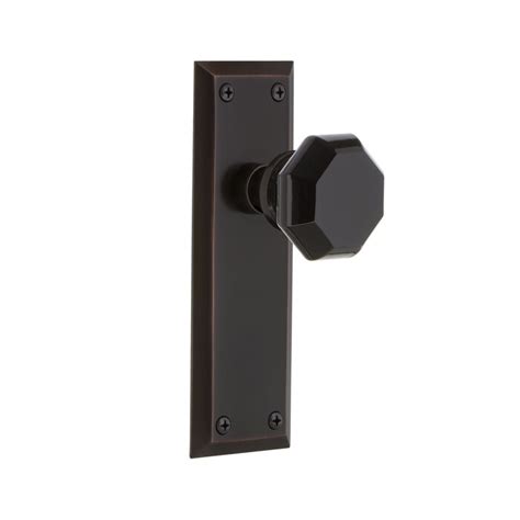 Nostalgic Warehouse Black Crystal Waldorf Interior Mortise Door Knob