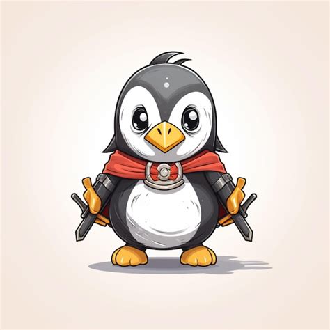 Vector de dibujos animados de pingüinos Vector Premium generado con IA