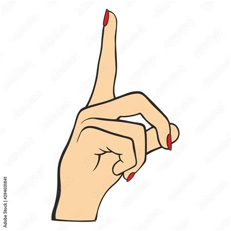 Pointing Female Hand Vector