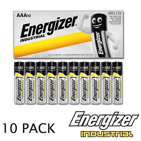 Energizer Aaa 10pcs Alkaline Industrial Battery Mn2400 15v Lr03