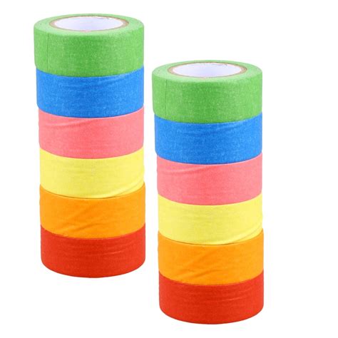 Masking Tape Colored Painters Adhesive Coloured Colorful Crepe Glue Diy