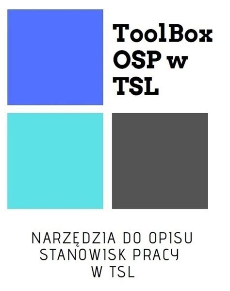 Zestaw narzędzi do opisu stanowisk pracy DLA BRANŻY TSL