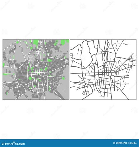 Layered Editable Vector Streetmap Of Tehran Iran Stock Vector