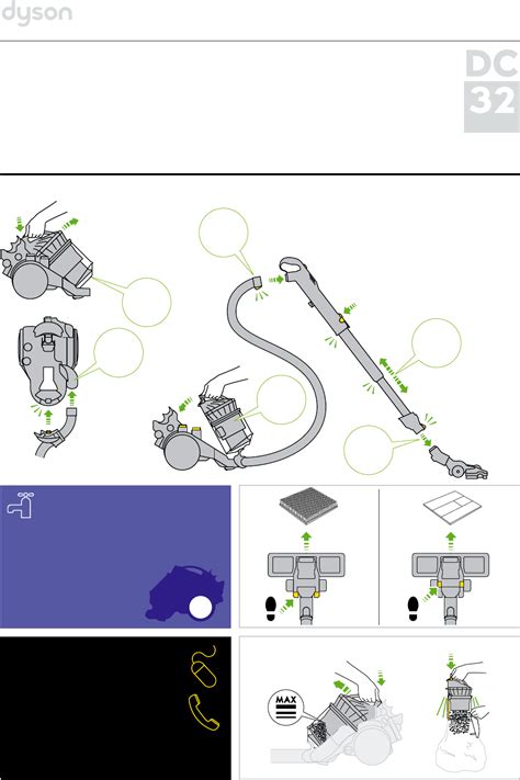 Manual Dyson DC 32 (page 1 of 17) (English, German, Dutch, Danish ...