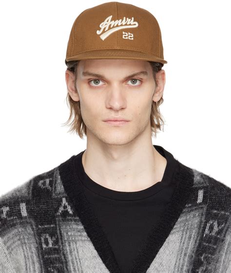 Buy Amiri Brown 22 Fitted Cap Brown Canvas At 63 Off Editorialist