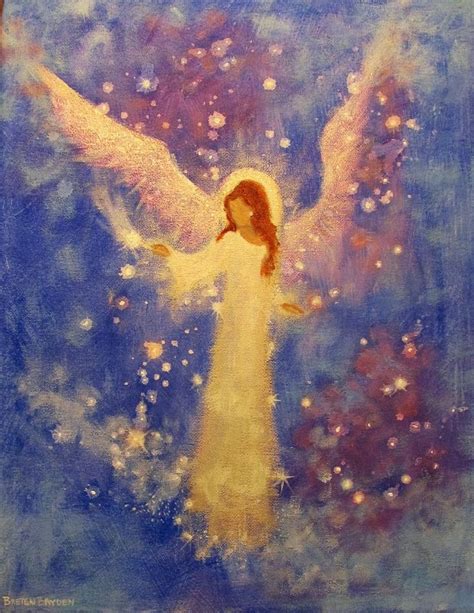 Auftragsacryl Gemälde von IHREM Schutzengel Etsy Watercolor angel