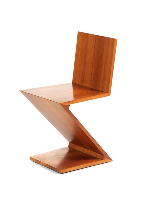 Lot Cadeira De Design De Gerrit Rietveld Zig Zag