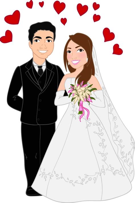 Caricatura Tarjetas De Boda Dibujos Boda Dibujos De Novios