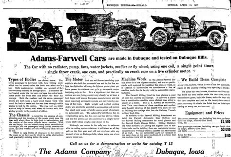 ADAMS-FARWELL AUTOMOBILES - Encyclopedia Dubuque