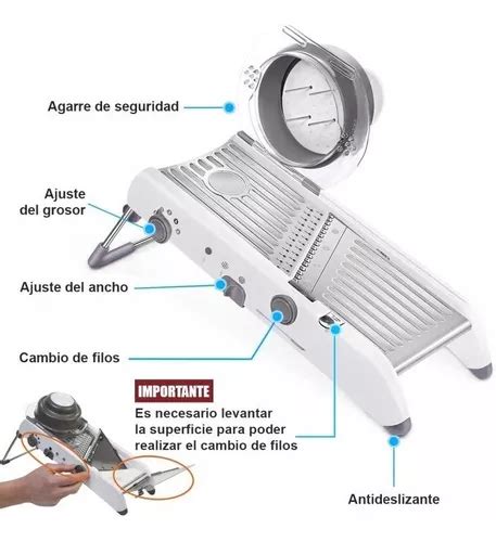 Mandolina De Acero Inoxidable Profesional Reforzada Premium En Venta En