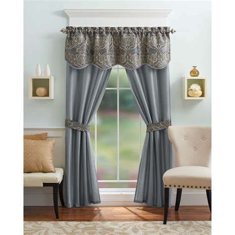 Better Homes And Gardens Medallion 5 Piece Curtain Panel Set Brick