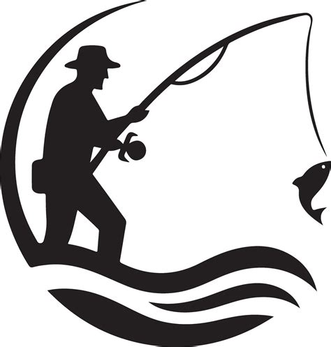 pescatore getto un' linea silhouette opera d'arte 52263331 Arte ...