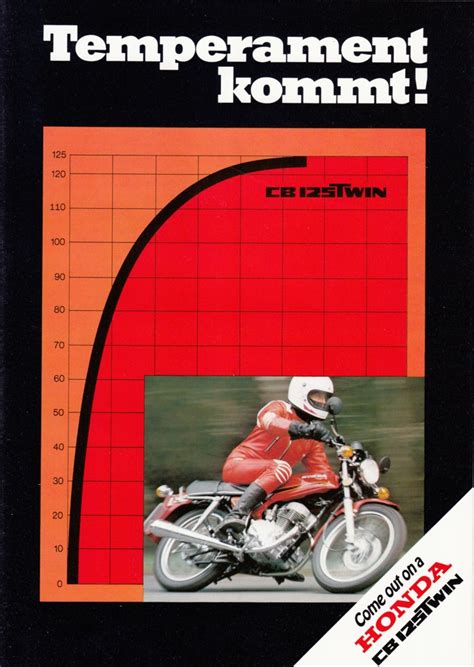 Prospekt HONDA CB 125 TWIN PROSPEKT Brochure 4 Seiten Aus 1978