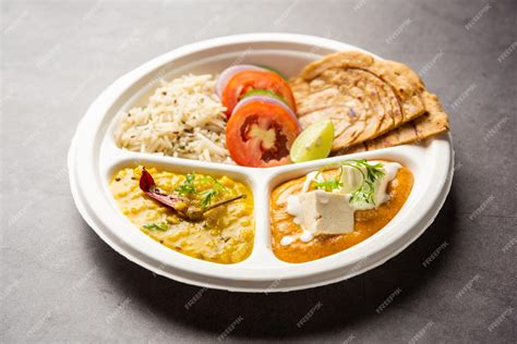north indian mini meal parcel platter  combo thali  paneer butter