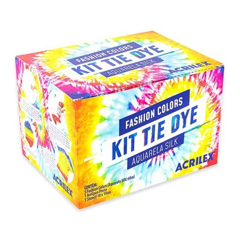 Kit Tie Dye Aquarela Silk Fashion Colors Acrilex Shopee Brasil