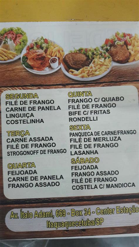 Marmitex Itaqua - Menu at Marmita Marmitex almoço Itaquá restaurant, Itaquaquecetuba
