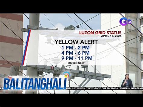 Red At Yellow Alert Inisyu Ng NGCP Sa Luzon Grid Yellow Alert