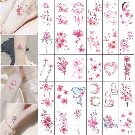 Fake Tattoo Tattoo Sticker Waterproof Tatoo Sticker Tatu Sakura Gaya