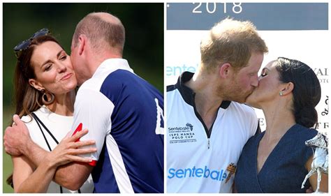 Kate Middleton Kisses Prince William At Polo But Meghan Markle Is