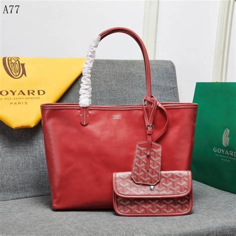 G Nstige Hochwertige Goyard Classic Chevron St Louis Pm Totes Red