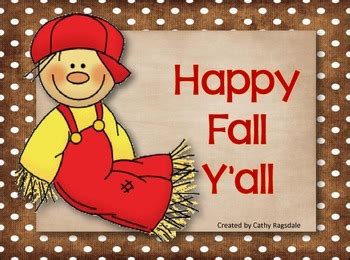 Happy Fall Y'all Banner by Cathy Ragsdale | Teachers Pay Teachers