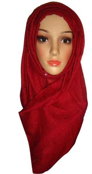 Maroon Glitter Maxi Scarf Hijab Head Scarves Muslim Hijaab Unique