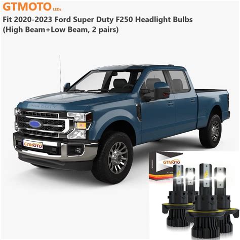 GTMOTO For 2020 2021 2022 Ford F250 F350 Headlights LED Bulbs Custom